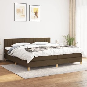 ΚΡΕΒΑΤΙ BOXSPRING ΜΕ ΣΤΡΩΜΑ ΣΚΟΥΡΟ ΚΑΦΕ 200X200 ΕΚ. ΥΦΑΣΜΑΤΙΝΟ 3140804