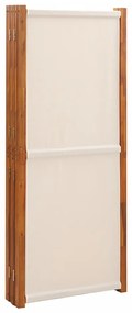 vidaXL Διαχωριστικό Δωματίου με 6 Πάνελ Λευκό Κρεμ 420 x 180 εκ.