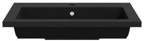 vidaXL Νιπτήρας Μαύρος 600 x 450 x 120 χιλ. Γρανιτένιος