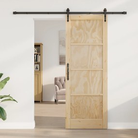 vidaXL Συρόμενη Πόρτα με Σετ Εξαρτημάτων 'ORKDAL' Συμπαγές Ξύλο Πεύκου
