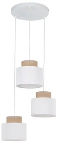 Κρεμαστό Φωτιστικό Οροφής 3xE27 15W IP20 Λευκό Duo 2594 TK Lighting-2594-Λευκό 2594