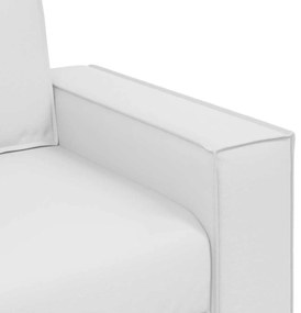 vidaXL Καναπές Λευκό 160 x 80 x 84 εκ ύφασμα