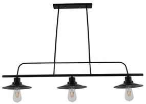 Φωτιστικό Οροφής- Ράγα Billiard Black 01009 GloboStar Μέταλλο