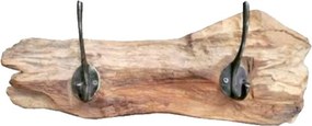 Κρεμάστρα τοίχου Nextdeco ξύλο teak μονός γάντζος Υ11×40×10εκ.