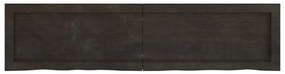 vidaXL Ράφι Τοίχου Σκούρο Καφέ 120x30x(2-4) εκ. Επεξ. Μασίφ Ξύλο Δρυός