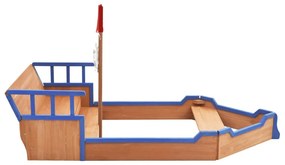 vidaXL Αμμοδόχος Πειρατικό Καράβι 190x94,5x101 εκ. από Ξύλο Ελάτης