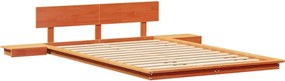 vidaXL Σκελετός Κρεβατιού Καφέ 140 x 190 cm ξύλο