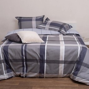 Πάπλωμα Υπέρδιπλο (Σετ 220x240) 2 Όψεων Viopros Νιούτον Γκρι