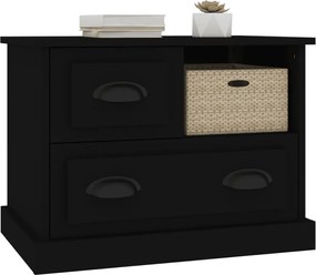 vidaXL Κομοδίνο Μαύρο 60x39x45 εκ.