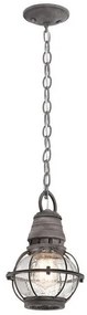 Κρεμαστό Φωτιστικό Οροφής 1xE27 IP44 Bridgepoint Elstead Lighting-KL-BRIDGEPOINT8S-Γκρι KL-BRIDGEPOINT8S