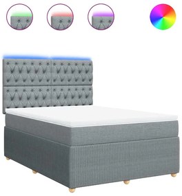 vidaXL Κρεβάτι Boxspring με Στρώμα Αν. Πράσινο 160x200εκ Υφασμάτινο