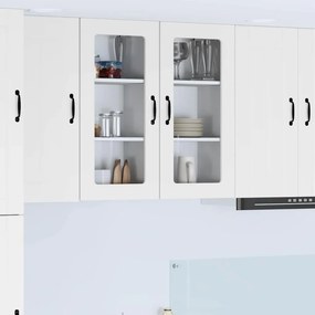 vidaXL Ραφιέρα τοίχου LUCCA 2 pcs Λευκό 40 x 31 x 80 εκ.