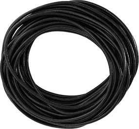 vidaXL Δερμάτινο σχοινί 1 Μαύρο Ø2,5 χιλ. x 50 μ. Δέρμα