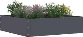 vidaXL Περίγραμμα γκαζόν 6 pcs Ανθρακί 50 x 50 x 13 εκ Ατσάλι