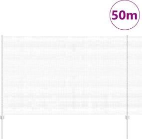 vidaXL Συρματόπλεγμα με Στυλίς 50 x 1,5 m Γαλβανισμένος Χάλυβας Ασημί