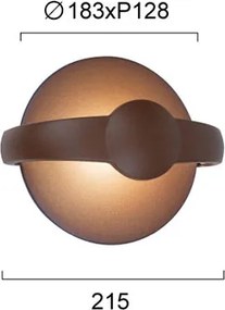 Απλίκα LED Εξωτερικού Χώρου Viokef Mayorka Brown 4298701