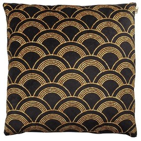Μαξιλάρι Διακοσμητικό (Με Γέμιση) Sunrise 020460 Black-Gold 45X45 Velvet