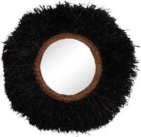 ΔΙΑΚΟΣΜΗΤΙΚΟΣ ΚΑΘΡΕΠΤΗΣ ΤΟΙΧΟΥ ΣΤΡΟΓΓΥΛΟΣ BRENNO HM4713 ΙΝΕΣ ΜΠΑΝΑΝΑΣ ΜΑΥΡΟ Φ80εκ