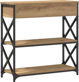 vidaXL Κονσόλα Τραπέζι artisan δρυς 75 x 28 x 75 εκ