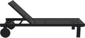 CASABLANCA ΞΑΠΛΩΣΤΡΑ BLACK/BLACK ΑΛΟΥΜ-ΠΟΛ/ΝΙΟΥ 74X190X31εκ.