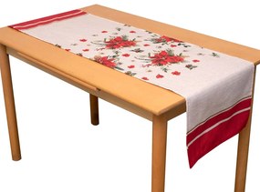 Runner Χριστουγεννιάτικα 4402 (Σετ 2τμχ) Red Viopros 40X140