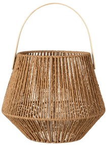 Lanterne Κηροπήγιο Φυσικό Bamboo Σχοινί Φύκια 33 x 33 x 27 cm