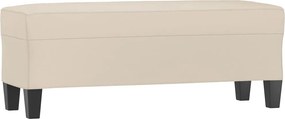 vidaXL Πάγκος Κρεμ 100x35x41 εκ. από Ύφασμα Μικροϊνών