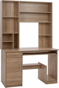 ΓΡΑΦΕΙΟ ΜΕ ΒΙΒΛΙΟΘΗΚΗ-ΡΑΦΙΕΡΑ STATUS HM2032.02 SONOMA 120X55X182