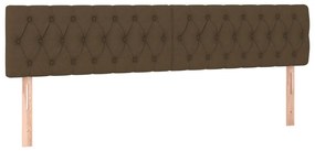 vidaXL Κεφαλάρια Σκ. Καφέ 200x7x78/88 εκ. Ύφασμα