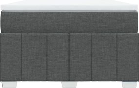 vidaXL Κρεβάτι Boxspring με Στρώμα Σκούρο Γκρι 120x190 εκ Υφασμάτινο