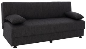 Hm3239.03 ANDRI three-seater sofa-bed, gray fabric, short legs, without arms