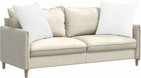 vidaXL Μαξιλάρι Καναπέ 2 pcs Λευκό 80 x 80 cm ύφασμα