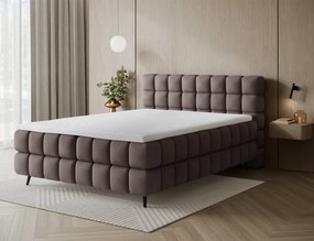 Επενδυμένο κρεβάτι Sober-140 x 200-Καφέ