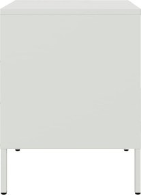 vidaXL Κομοδίνα 2 τεμ. Λευκές 36x39x50,5 εκ. Χάλυβα
