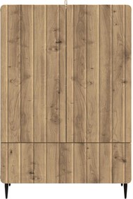 vidaXL Πλαϊνό γραφείο Artisan Δρυς 66 x 34,5 x 97 εκ.