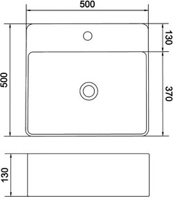 Olympia Linea 4250101 50x50 - Επιτραπέζιος νιπτήρας