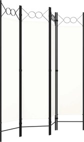 vidaXL Διαχωριστικό Δωματίου με 4 Πάνελ Λευκό 160 x 180 εκ.