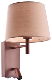 Φωτιστικό Τοίχου Mix &amp; Match OD5617WDLED Brown Metal, Fabric