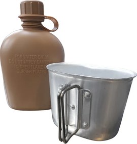Στρατιωτική καραβάνα με παγούρι - 920076 - Brown