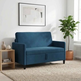 vidaXL Καναπές με Αποθήκευση Μπλε 122 x 78 x 87 εκ Πολυεστέρας