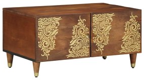 vidaXL Τραπεζάκι σαλονιού καφέ μελί 80 x 50 x 40 cm Μασίφ ξύλο μάνγκο