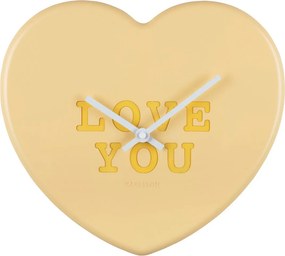 Ρολόι Τοίχου (27x6x30) Karlsson Heart Candy Soft Yellow