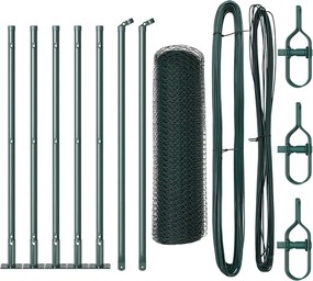 vidaXL Στύλος Περιφράξεων Πράσινο 10 x 0,4 m (25 mm πλέγμα)