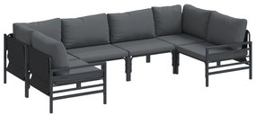 vidaXL Σετ Καναπέ Κήπου 6 pcs Ανθρακί Ατσάλι