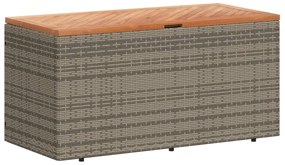 vidaXL Κουτί Αποθ. Κήπου Γκρι 110x50x54 εκ. Συνθ. Ρατάν/Μασίφ Ακακία