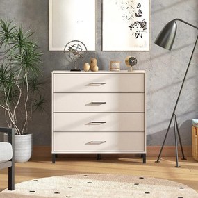 Κομότα - Συρταριέρα Vienne 4F Cashmere 93x40x90 εκ. 93x40x90 εκ.