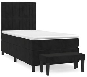 ΚΡΕΒΑΤΙ BOXSPRING ΜΕ ΣΤΡΩΜΑ ΜΑΥΡΟ 90X190 ΕΚ. ΒΕΛΟΥΔΙΝΟ 3137937