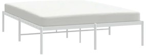 vidaXL Πλαίσιο Κρεβατιού Λευκό 150 x 200 εκ. Μεταλλικό