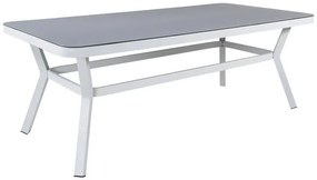 Τραπέζι εξωτερικού χώρου Dallas 2778, Spraystone, 74x100cm, Άσπρο, Γκρι, Μέταλλο | Epipla1.gr