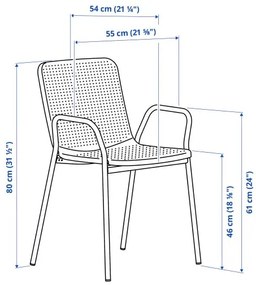 TORPARÖ καρέκλα με μπράτσα, εσωτερικού/εξωτερικού χώρου 305.185.29